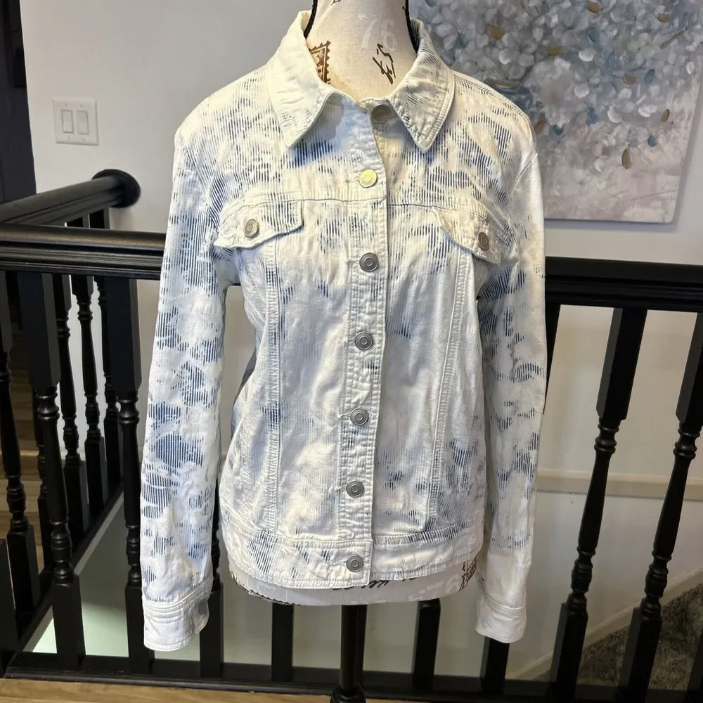Tribal Jeans, Tie Dye Jean Jacket Med‎